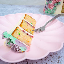 Load image into Gallery viewer, Vanilla Funfetti Cake Slice Close Up
